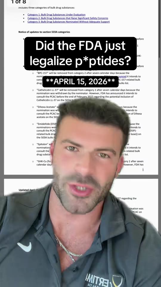 Did the FDA actually lift its ban on peptides in 2024?