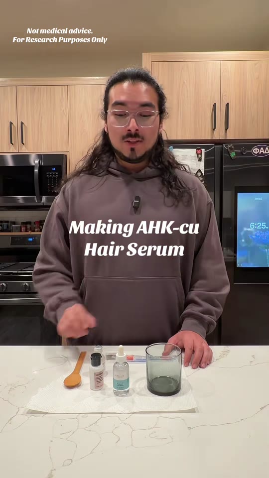 AHK-Cu hair serum DIY claims: what the peptide science actually shows