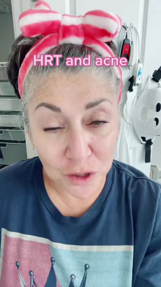 @theskinandlashlady's HRT acne claims need context