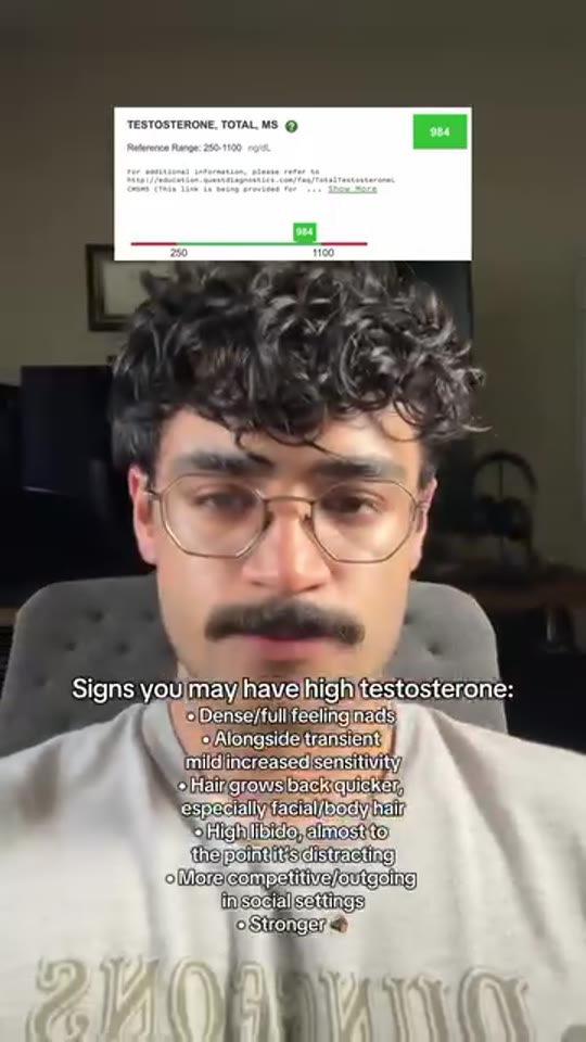 @onehottrail's high testosterone signs need context