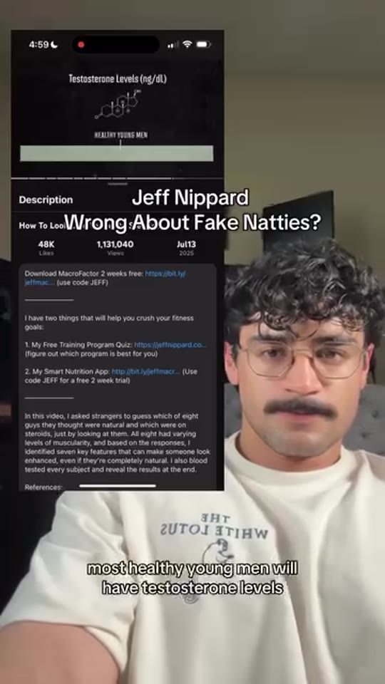 @onehottrail's Jeff Nippard testosterone claims, fact-checked
